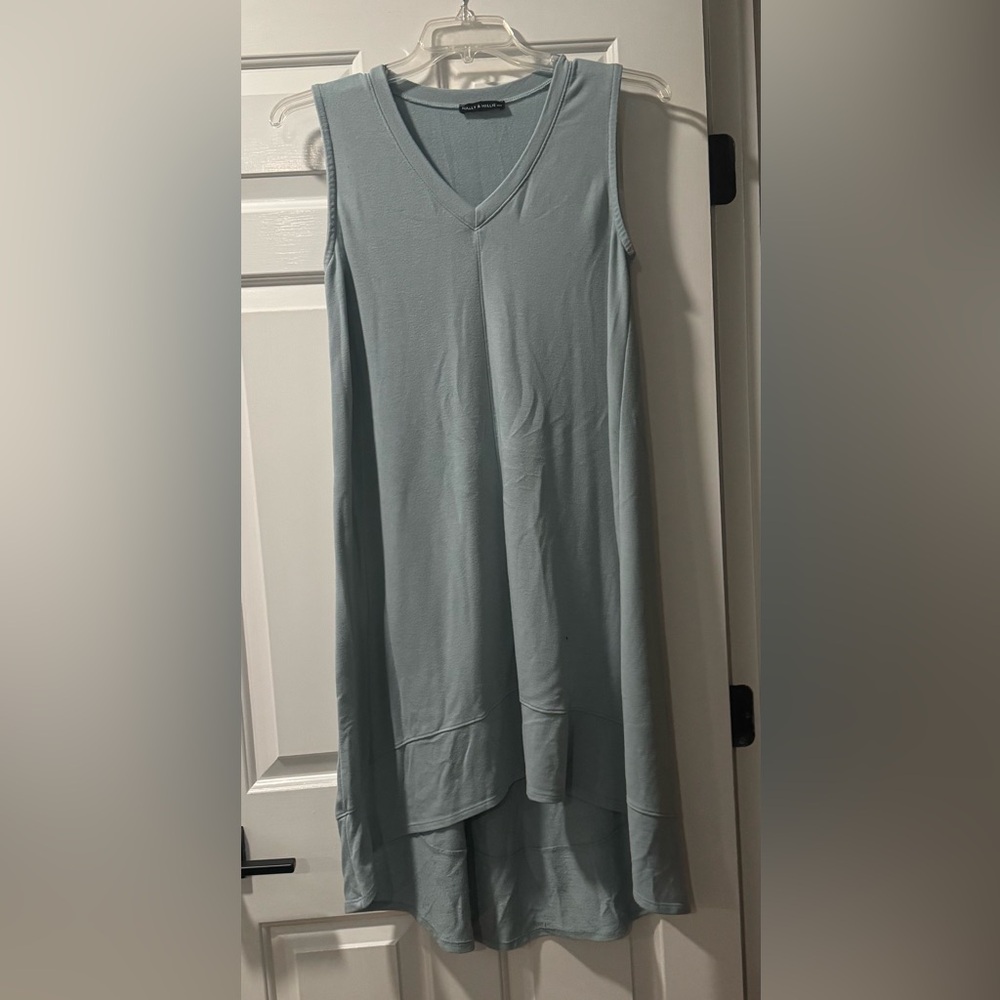Soft Blue Sleeveless Dress
